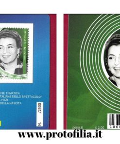 TESSERA FILATELICA ITALIA 2019 nuova ” NILLA PIZZI ” €4,00
