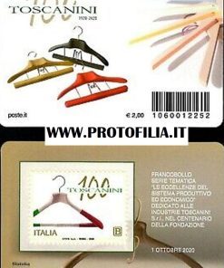 TESSERA FILATELICA ITALIA 2020 nuova “INDUSTRIA TOSCANINI ” €4,00