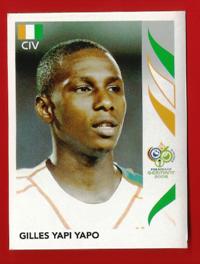 FIGURINE PANINI originale  Mondiali GERMANIA 2006  n. 201 COSTA D’AVORIO G. Y. Yapo €  1,00