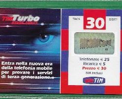 SCHEDE TELEFONICHE – RICARICARD TIM – Serie  TIM TURBO € 30.00 n.TUR30-M  Scad. Giu.2007 usata € 0.69