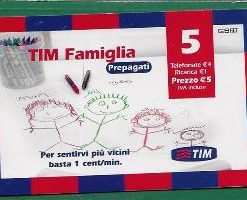 SCHEDE TELEFONICHE – RICARICARD TIM – Serie TIM Famiglia  € 5.00 n.FAM5-C Scad. Feb. 2009 usata € 0.49