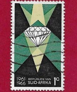 FRANCOBOLLO SUD AFRICA 1966 YT 298 “5° anniversario della Repubblica ” € 0.20 Usato